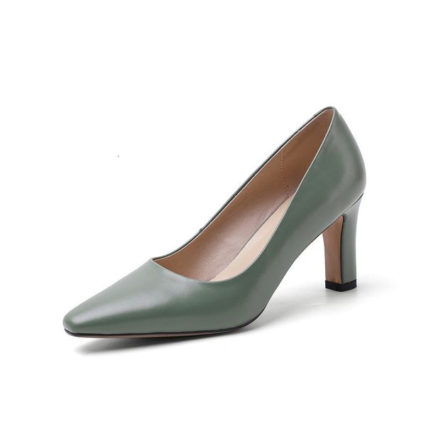 

genuine 2021 new woman high-heel toe ladies shallow fashion shoes ap9e, Black