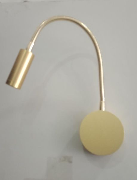 

wall lamp gold color bedroom cob 3w arm with switch