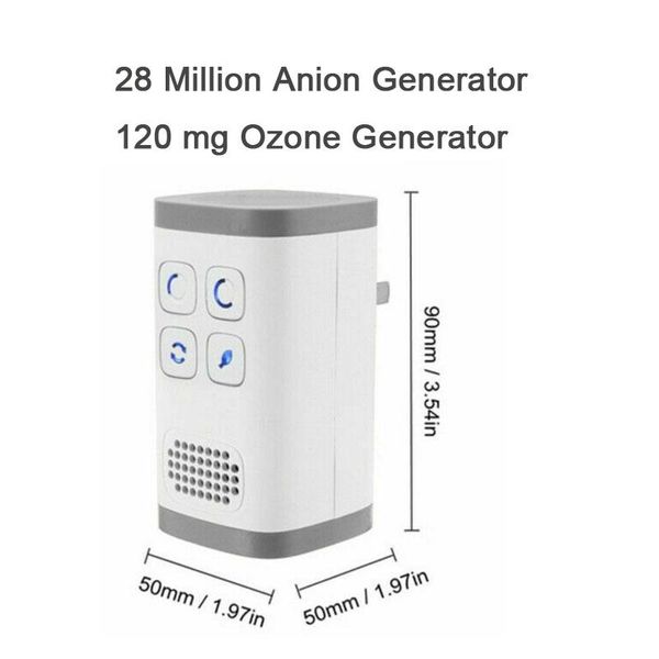 

air purifiers mini purifier deodorizer 28 million negative ion equipped outlet 120mg ozone generator deodorant pug in