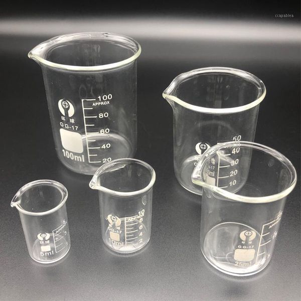 

5/10/25/50/100ml glass beaker laboratory borosilicate glass measuring cup1