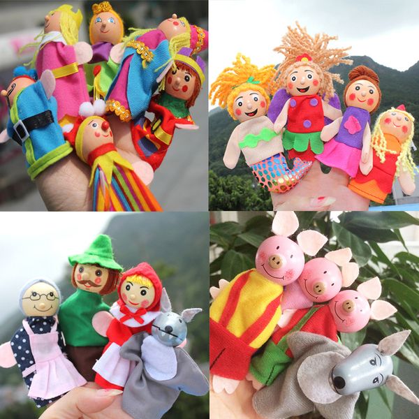 

baby toys little red riding hood christmas animal finger puppet toy educational toys storytelling doll hand puppets drop ship