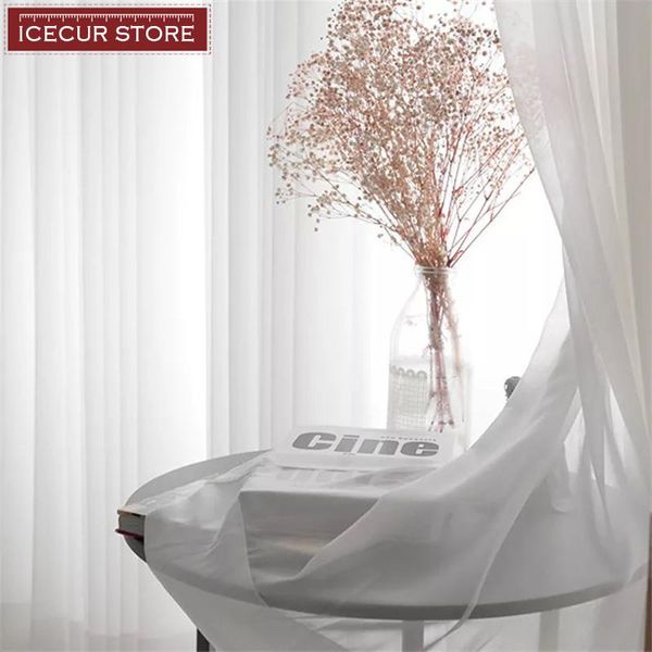 

curtain & drapes icecur sheer white voile tulle curtains for living room bedroom window blinds modern soft touching custom size