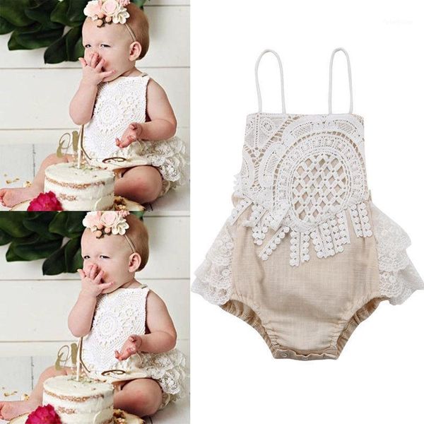 

newborn infant toddler baby girl lace tutu romper bodysuit jumpsuit party outfits clothes sunsuit 0-24m1, Red;yellow
