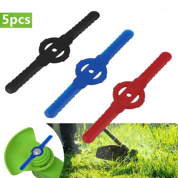 

new 5pcs plastic replaceable mower long blade trimmer accessories garden tools lawn mower blade garden flexible fast tool parts1