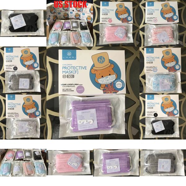 

face 3 layer ear-loop children mouth masks cover 3-ply non-woven disposable dust child mask soft breathable 440 5 nbtr4