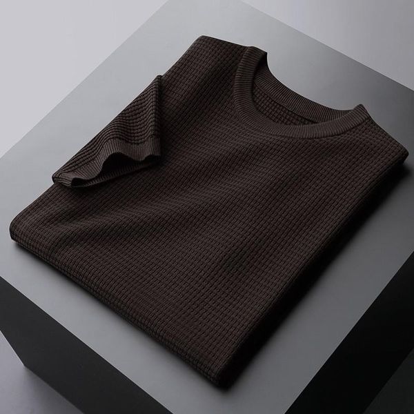 

new simple mens sweaters luxury autumn winter short sleeve round collar male sweaters fashion slim fit man 2xl, White;black
