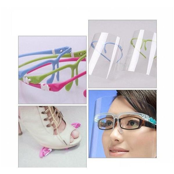 

50pcs transparent face shield mask clear anti dust protective mask full face sunglasses holder face prot jlletp dh_garden