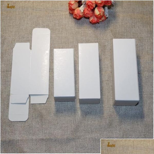 

2016 50pcs/lot 1.56" /4cmx4cmx4cm-15cm 10sizes 350gsm white cardpaper box diy lipstick perfume & oil bottle packaging boxes packing bx1