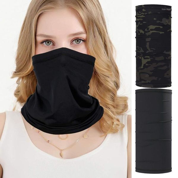 

cycling caps & masks #r40 2pc washable and reusable face scarf autumn winter warm windproof cover outdoor seamless bandana cycling1, Black