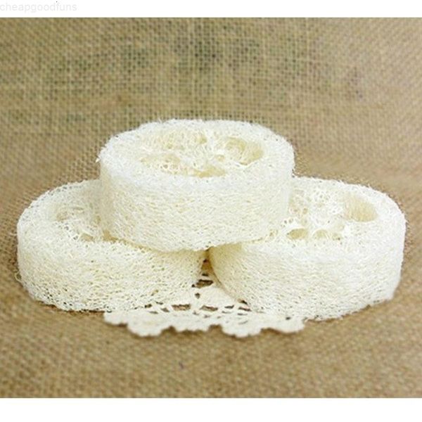 

natural loofah bath shower sponge scrubber pad body scrub brush soap holder