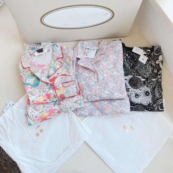 

pre-sale 2020 new toddler girls boys clothes flower printed longsleeves pajamas 24m 3 4 6 8 10 12y  l y200704, Blue;red