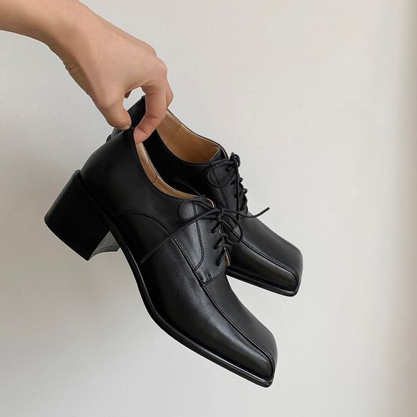 

2021 women's whoppers genuine leather toe as rent shoes woman size 34-40 btai, Black