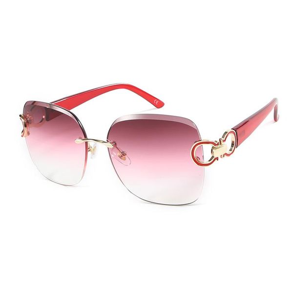 

gafas summer luxury women shades for rimless oversize square s8060df samkn oculos eyeglasses uv400 men sunglasses outdoor xhogk, White;black