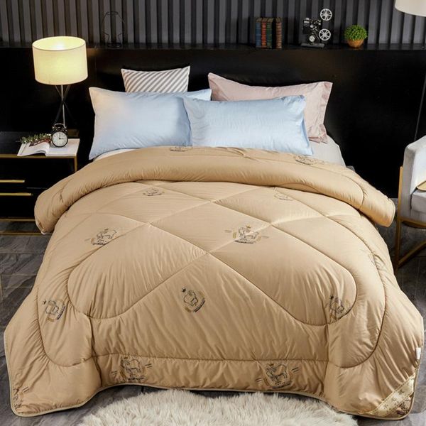 

comforters & sets thick and warm in autumn winter, australian wool duvet, super soft double-layer lock temperature down duvet quilt