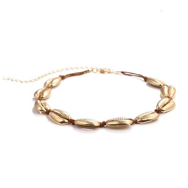 

beach wind metal shell choker women's necklace sea hip hop pendant jewelry bijoux will and sandy drop ship