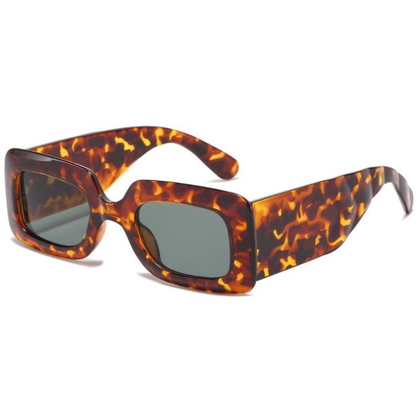 

sunglasses veshion female thick frame square vintage women leopard ladies sun glasses fashion uv400 2021 summer accessories, White;black