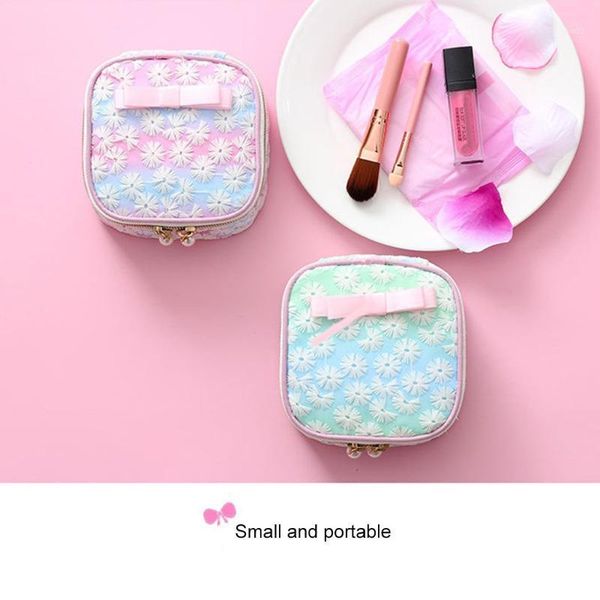 

storage bags clutch handbag useful bag cute lace embroidery travel cosmetic multifunction sanitary napkin jewelry storage1