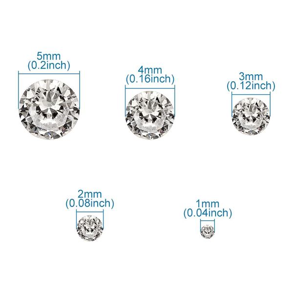 

cubic zirconia cabochons clear grade a faceted diamond for jewelry making diy 1mm 2mm 3x2mm 4x2.5mm 5x3mm 50pcs/set