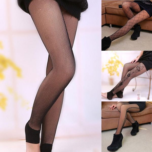 

new similar skin warm leggings women fishnet patterned fishnets leggings 2020 fashion leggings women ropa mujer, Black
