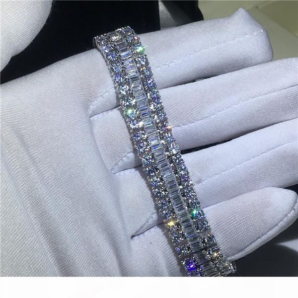 

k handmade lovers tennis bracelet 5a cubic zirconia white gold filled party engagement bracelets for women wedding accessaries, Black
