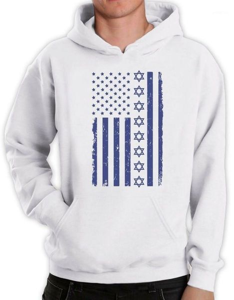 

blue jewish u.s flag israel - gift for american jew hoodie star1, Black