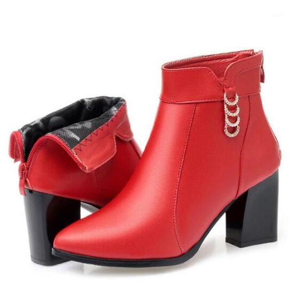 

boots 2021 fashion winter women inside cloth / plush wool snow high heels genuine leather shoes1, Black