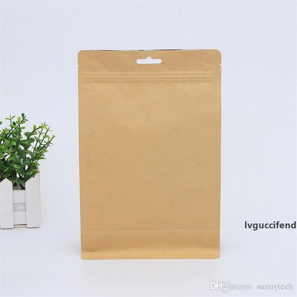 

aluminium wholesale up kraft paper aluminizing pouches,stand foil bag resealable grip seal food grade lx1799