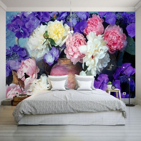 

wallpapers drop po wallpaper modern minimalist romantic hd flowers living room bedroom el custom mural1