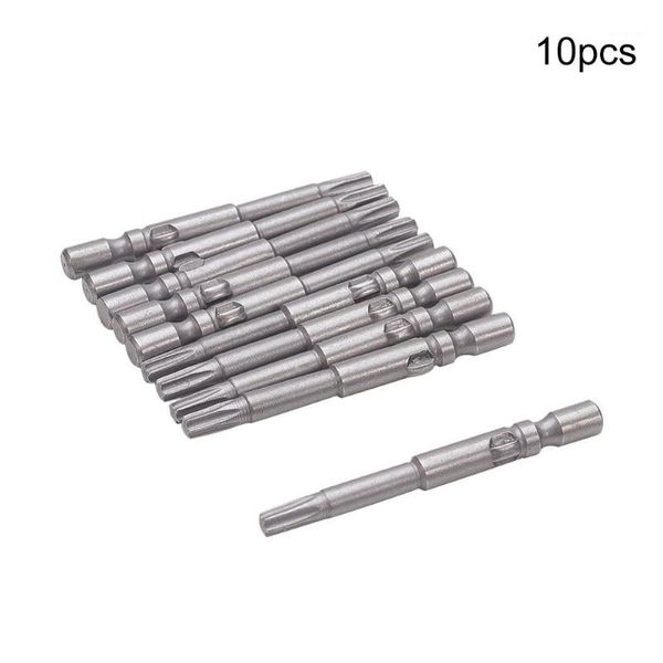 

10pcs 4mm diameter round shank torx screwdriver bits 40mm length s2 steel t4 t5 t6 t7 t9 t10 magnetic batch head bits1