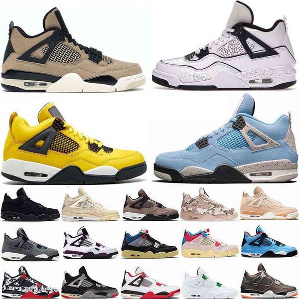 

st quality jordns jumpman 4 men basketball shoes sail fire red 4s boys trainers bred black cat undefeated obsidian unc fearless university b