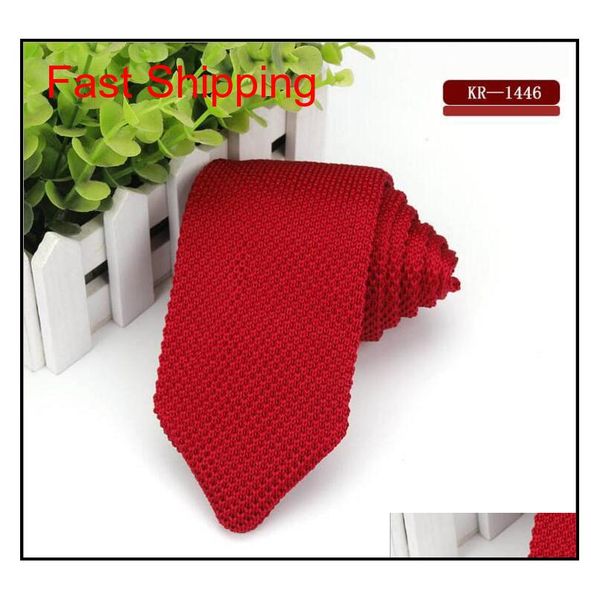 

2019 new fashion mens knitted neck ties men knit tie slim designer cravate narrow skinny necktie qyllpp beauty888, Blue;purple