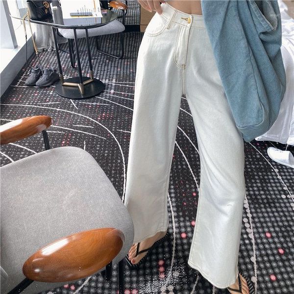 

alien kitty casual slender large size trousers 2020 all match jeans streetwear new vintage denim cowboy wide leg pants1, Blue