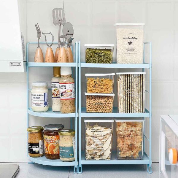 

3 layers iron storage shelf bathroom organizer kitchen rack stand holder bookshelf deskplastic storage rack corner shelves