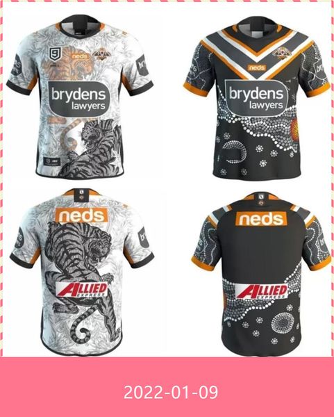 

2021 western tigers jerseys shirts 20 21 australia rugby mens west tiger thailand shirt s-5xl, Black;gray