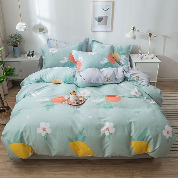 

bedding sets passion fruit 100% cotton school season 3/4pc brief style set twin  king size flatsheet duvet/blanketcover