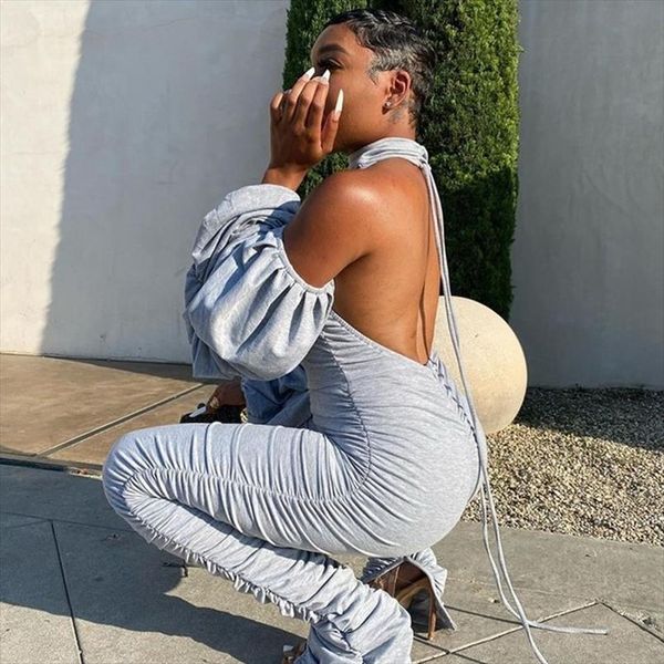 

без спинки сексуальные комбинезоны для женщин 2020 вечеринка peag peag partfits club rompsers женский комбинезон элегантный ruched bodycon c, Black;white