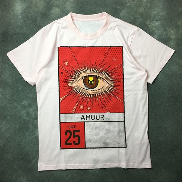 

fashion mens t shirt 2020 famous street demon eye print polos short sleeve shirts men women couples style hip hop tee, White;black
