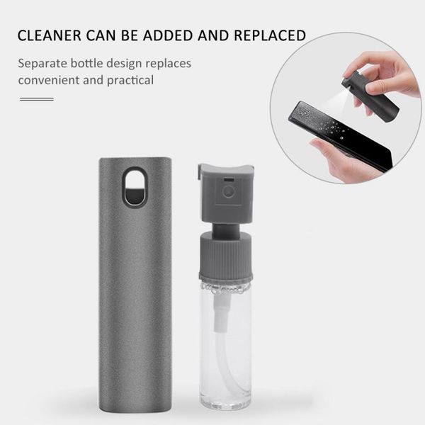 

2 in 1 phone screen cleaner spray computer mobile phone screen dust removal tool microfiber cloth set cleaning artifact