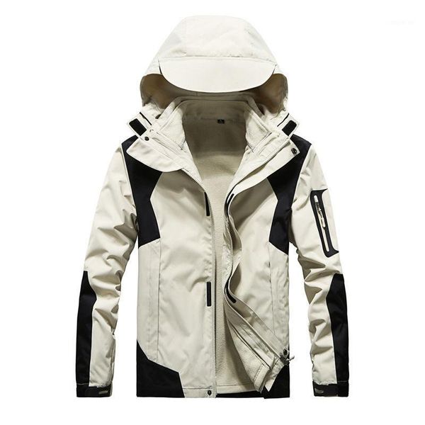 

outdoor jackets&hoodies mens womens hiking jacket 3 in 1waterproof windproof thick warm sport coat male female camping hunting gcc0811, Blue;black