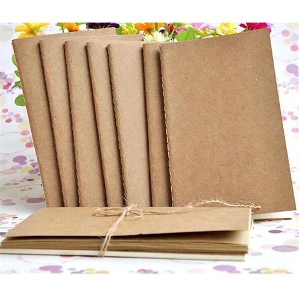 

cowhide blank notepad book vintage kraft a5 paper easy to carry small notebook graffiti sketch epacket free, Purple;pink