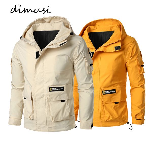 

men's bomber jackets casual outwear pocket cargo coats fashion streetwear hip hop trench clothing kg-395, Black;brown