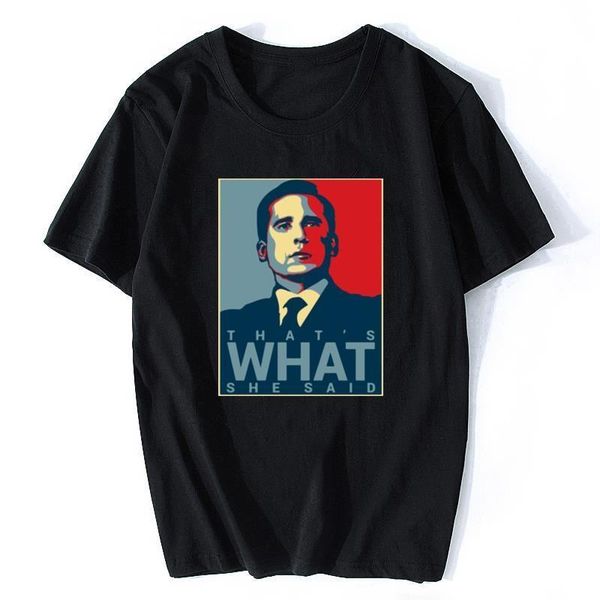 

the office t-shirt that's what she said tee funny tv show cool casual pride t shirt men new fashion cool tshirt, White;black
