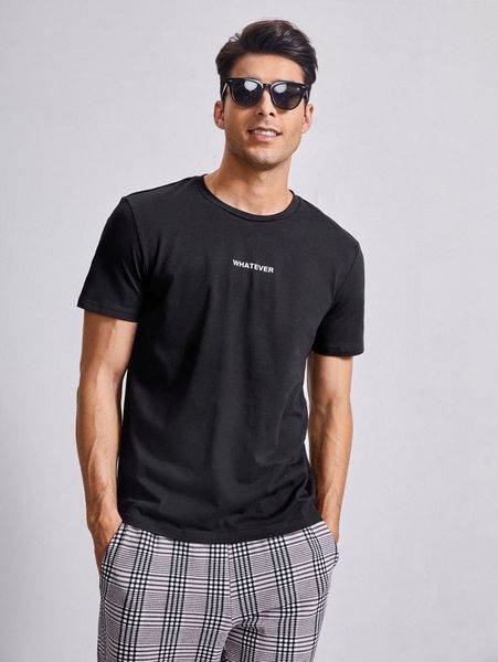 

men letter graphic tee v9v7#, White;black