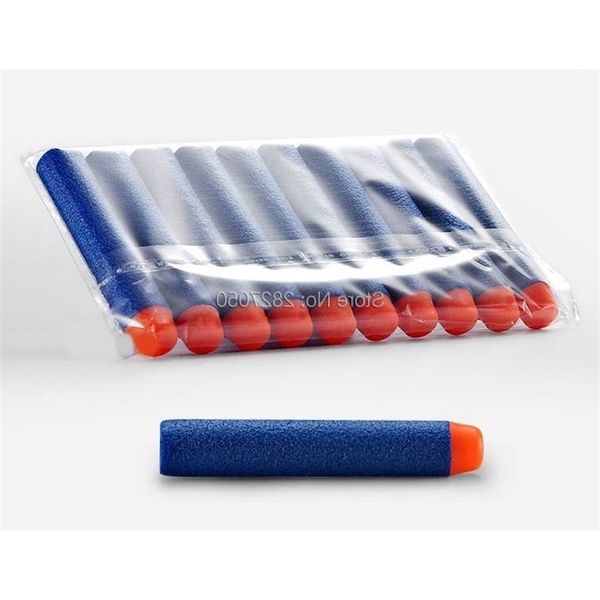 

214420pcs soft hollow hole head blue 7.2cm refill darts toy gun foam safe sucker bullet for boy childs kid nerf
