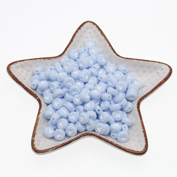 

chongai 100 шт. мода ювелирные изделия любовь сердце акриловые плоские круглая бусина для diy craft ювелирные изделия 4x7mm jllkpc home003