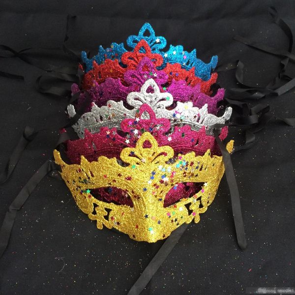 

factorykdusparty with gold glitter sparkle masquerade venetian mask mardi gras costume
