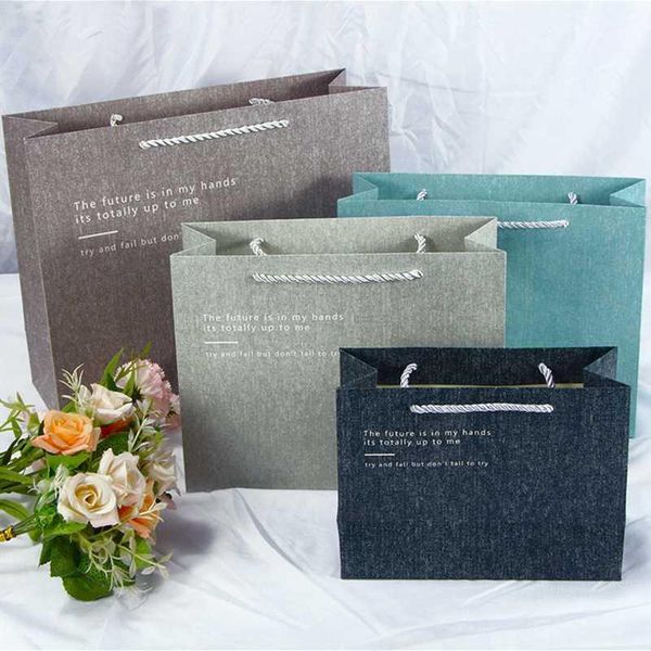 

5pcs gift bagsmultifunctional book bags kraft paper bags, recyclable eco bags1