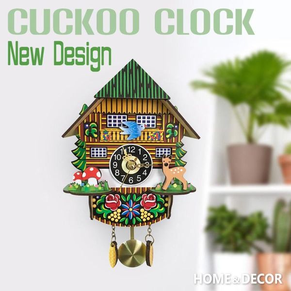 

wall clocks 3d cartoon cuckoo hanging swing quartz clock home living room kids decoration