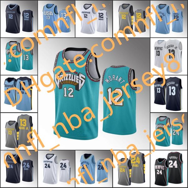 

мужчины мемфис грилься баскетбол джерси джа морант джарена джексон младший диллон брукс джорки nba 2019-20, Black;red