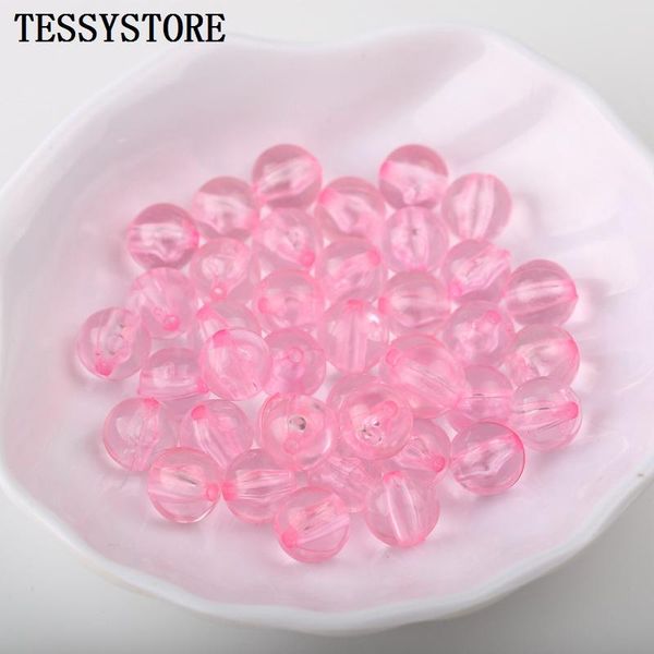 

6 мм / 8 мм / 10 мм прозрачные акриловые круглые бусины цветные пластиковые расставки бусины для ювелирных изделий изготовления браслетов ру